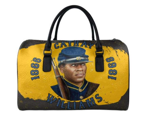 Cathay Williams, Female Buffalo Soldier, PU Leather Tribute Travel Bag