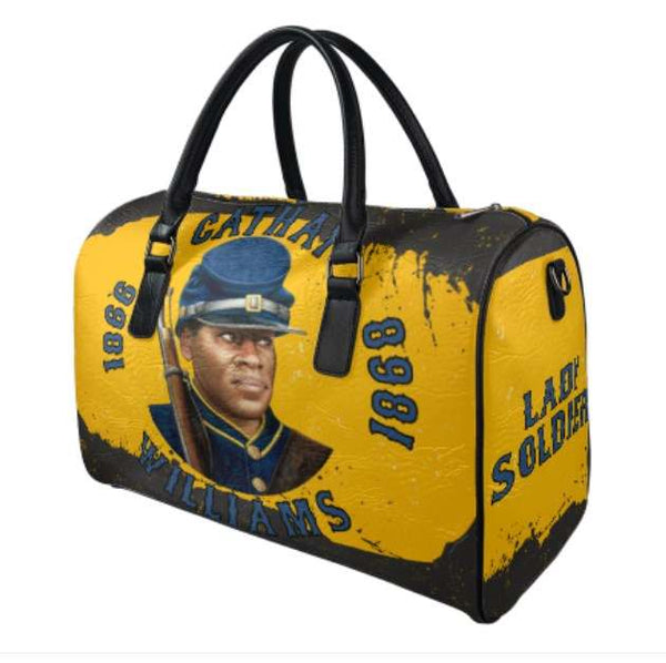 Cathay Williams, Female Buffalo Soldier, PU Leather Tribute Travel Bag